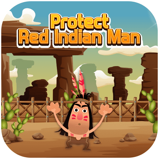 Play Protect Red Indian Man Game on zykogames